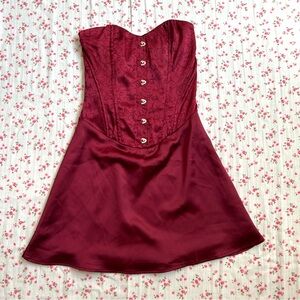 🌷Princess Polly Alter Ego Maroon Dress